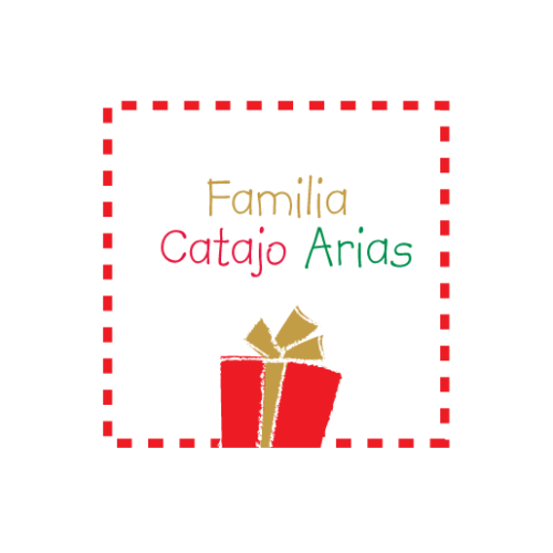 Etiquetas Navidad Regalo Punteado