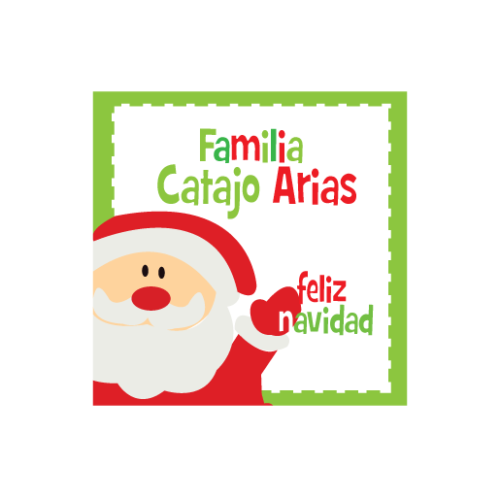 Etiquetas Navidad Santa