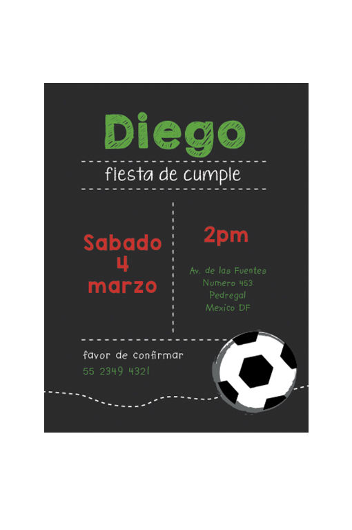 Invitacion Futbol