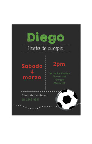 Invitacion Futbol